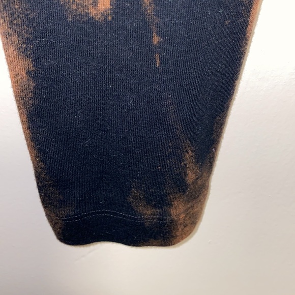 GAP Medium Black Bleach Dye Cowl Neck Long Sleeve Shirt Stretch - Picture 9 of 11